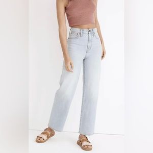 Madewell The Perfect Vintage Wide-Leg Crop Jeans ND537 High Rise Light 25 EUC!